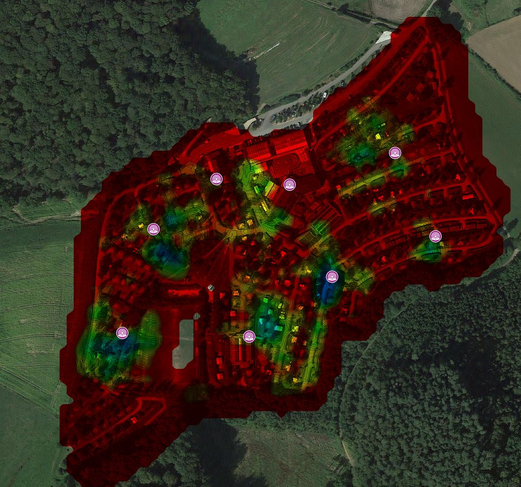 Meet resultaten Wifi site survey camping